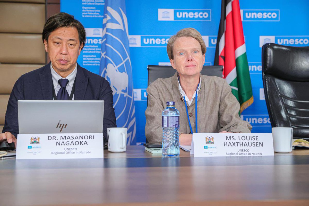 UmmiMBashir's tweet photo. Today, alongside Ms. Louise Haxthausen and Dr. Masanori Nagaoka from the UNESCO Regional Office in Nairobi, we participated in the UNESCO regional consultation on cultural policies and sustainable development for African States that was chaired by the Government of Kenya and co-chaired by the Democratic Republic of Congo. 

This two-day consultation meeting brings together various participants including National Commissions for UNESCO, regional, intergovernmental organizations, academia, and civil society sub-regional and regional, organizations and networks. 

This event is a key component of the inclusive and participatory process leading to the UNESCO World Conference on Cultural Policies and Sustainable Development - MONDIACULT 2025 which is set to be held in Spain on September 2025