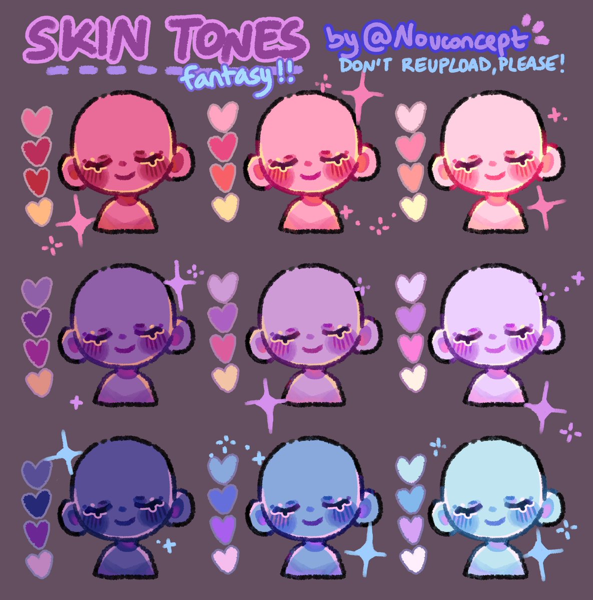 Fantasy skin tones part 1! 🎨✨