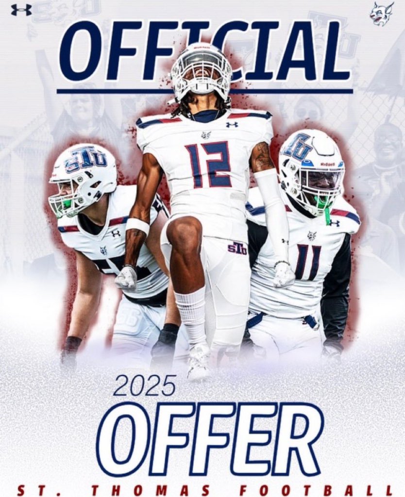 Malik Allen (@malikallen_1) on Twitter photo Blessed to receive an offer from St. Thomas University!! #agtg
<a href="/Coach_Marlow6/">Jairus Marlow</a> <a href="/Coach_Rychel/">Bill Rychel</a> <a href="/TNeymeiyer/">Coach Neymeiyer</a> <a href="/coach_zank/">Erick Burzanko</a> <a href="/daubrey52/">David Aubrey</a> Blessed to receive an offer from St. Thomas University!! #agtg
<a href="/Coach_Marlow6/">Jairus Marlow</a> <a href="/Coach_Rychel/">Bill Rychel</a> <a href="/TNeymeiyer/">Coach Neymeiyer</a> <a href="/coach_zank/">Erick Burzanko</a> <a href="/daubrey52/">David Aubrey</a>