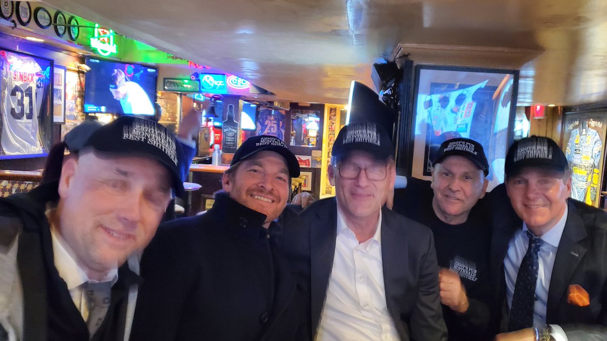 Just some hockey guys at the bar.