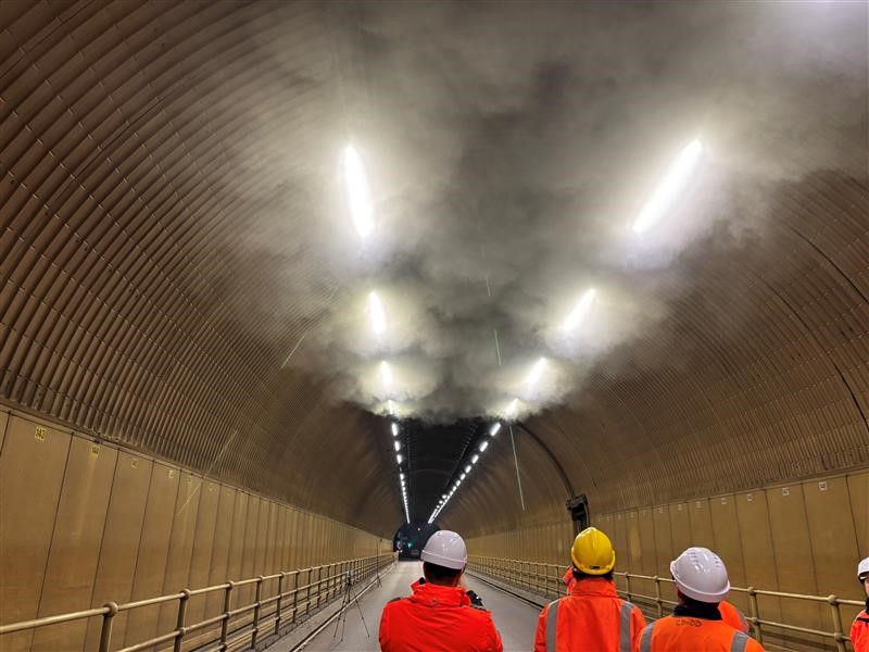 JsyFire's tweet image. Last night, we joined @GovJsyIE in the Tunnel, to carry out a smoke test.

This test allowed us to see, in person, what a fire in the tunnel would look like. The exercise reinforced our risk information and helps ensure that we are well prepared, should an incident occur.