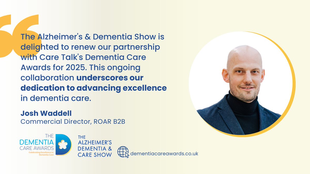 Dementia Care Awards (@dementia_awards) on Twitter photo 🏅 The Dementia Care Awards, proudly supported by the Alzheimer’s and Dementia Show, celebrate excellence in dementia care! 🌟
<a href="/AlzheimersShow/">The Alzheimer's & Dementia Show</a>
⏰ Nominations close 14th April 2025. Nominate today- bit.ly/48r7Ols
#DementiaCareAwards 💙🧠 🏅 The Dementia Care Awards, proudly supported by the Alzheimer’s and Dementia Show, celebrate excellence in dementia care! 🌟
<a href="/AlzheimersShow/">The Alzheimer's & Dementia Show</a>
⏰ Nominations close 14th April 2025. Nominate today- bit.ly/48r7Ols
#DementiaCareAwards 💙🧠