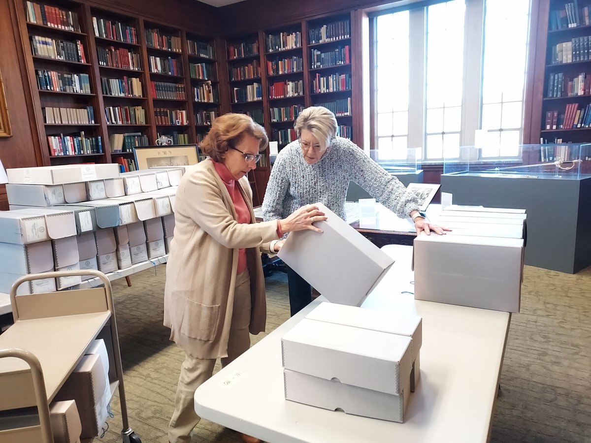 MelissasLibrary's tweet image. Yesterday 214 boxes of the George C. Marshall Papers left the #MarshallFoundationLibrary to be scanned by @BSLW, the beginning of a gigantic digitization project that will make the entire collection freely available.
The individual-document metadata will take several years.