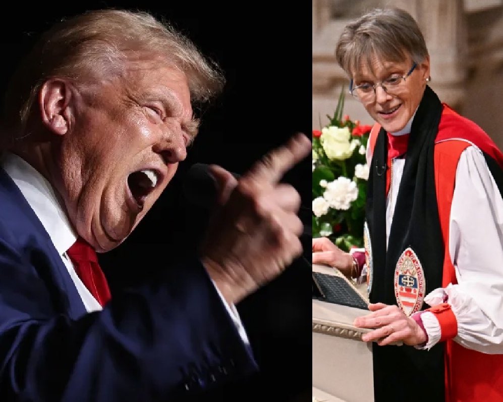 OccupyDemocrats's tweet photo. BREAKING: Donald Trump has a midnight meltdown over the bishop who called him out to his face during a sermon at the National Cathedral, calling her "not compelling or smart" and "nasty" before really digging in.

This is the supposed "Christian" president that Evangelicals flocked to support...

"The so-called Bishop who spoke at the National Prayer Service on Tuesday morning was a Radical Left hard line Trump hater," the president wrote on Truth Social. 

"She brought her church into the World of politics in a very ungracious way. She was nasty in tone, and not compelling or smart," he continued. 

"She failed to mention the large number of illegal migrants that came into our Country and killed people. Many were deposited from jails and mental institutions," Trump went on.

"It is a giant crime wave that is taking place in the USA. Apart from her inappropriate statements, the service was a very boring and uninspiring one. She is not very good at her job! She and her church owe the public an apology!" he wrote.

As is it to be expected, Trump's characterization of Bishop Mariann Edgar Budde's remarks was deeply dishonest. Instead, she simply asked him to show mercy and "compassion" for marginalized communities.

"I ask you to have mercy upon the people in our country who are scared. There are gay, lesbian, transgender children, Democratic, Republican, independent families — some who fear for their lives," the reverend said.

"The people who pick our crops and clean our office buildings, who labor in poultry farms and meatpacking plants, who wash the dishes after we eat in restaurants and work the night shifts in hospitals — they may not be citizens or have the proper documentation, but the vast majority of immigrants are not criminals," she added.  

She also pointed out that migrants are workers who "pay taxes" and are "faithful members" of American churches, mosques, synagogues, and mosques.  

The fact that these incredibly reasonable and empathetic words caused Trump to fly off the handle in the middle of the night says far more about him than it does the Bishop. Her words were chewing at him all day, eating away at his insecurities about himself, until finally he couldn't take it anymore.

Please retweet and ❤️ if you stand with Bishop Mariann Edgar Budde — and consider joining the growing exodus to Tribel, a new pro-democracy social network that is exploding in popularity because Twitter and Facebook are trying to stop its growth — which is only making Tribel grow even faster. Please follow us on Tribel to get all of our breaking news alerts sent straight to your phone or computer by clicking the following link: https://t.co/HnJzSKjCwX