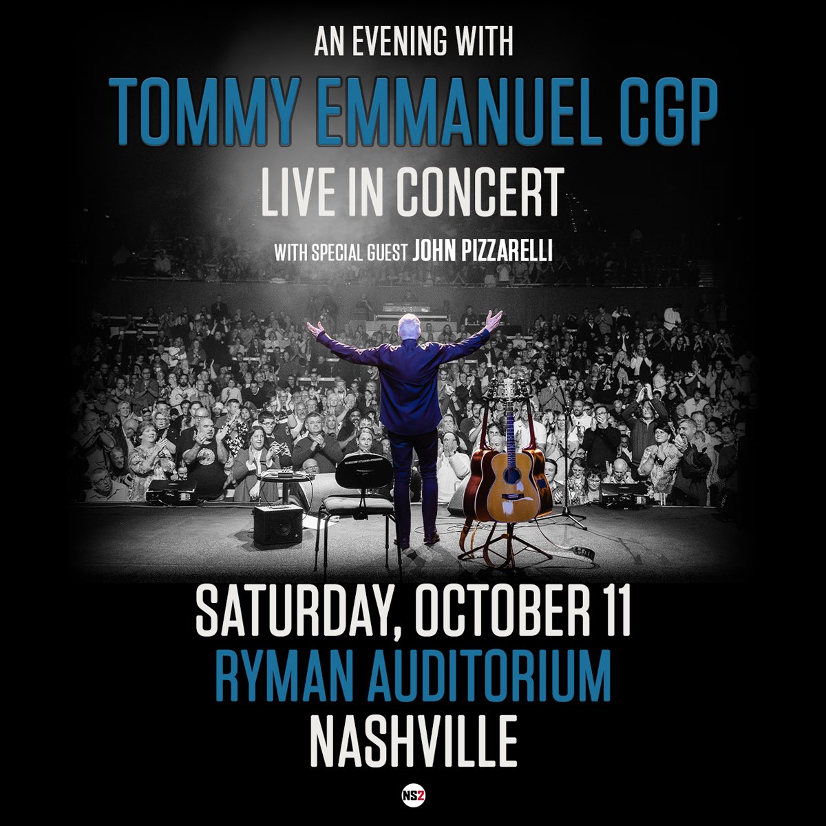 I am thrilled to be teaching at &amp; performing with Tommy Emmanuel at his Guitar Camp USA in Nashville, TN on Oct 9-12 as well as joining him for an evening at the Ryman on Oct 11th. Visit johnpizzarelli.com to register (get 10% off before Mar 4) &amp; get tickets for the Ryman