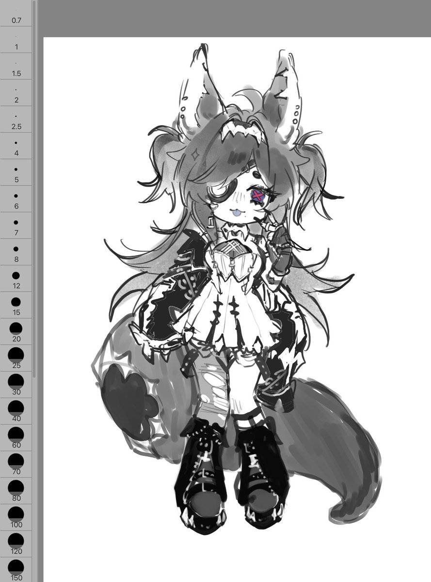 anomalyCOLLON's tweet image. WIP re-design character for my client~~