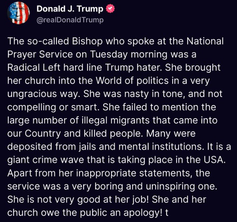 Wambulogy's tweet photo. A nice old Christian lady asks for compassion and empathy in the literal most polite and inoffensive way possible, and Trump goes on to Twitter to ramble about how unfair and harsh she was. There is truly no bigger snowflakes than Trump and the MAGA crowd. https://t.co/KsbESDVb8I