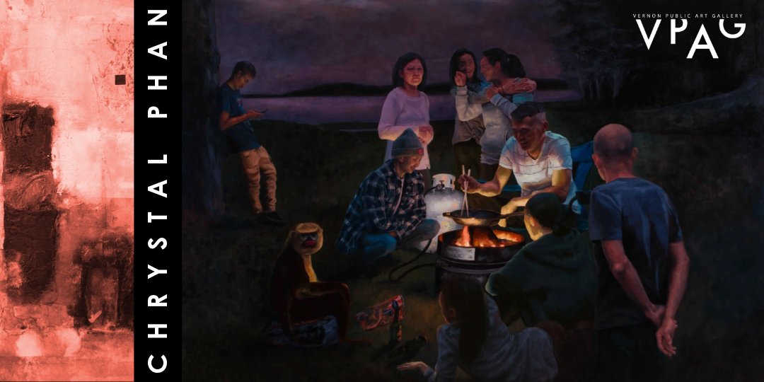 Not your average camping trip... Chrystal Phan’s "Camping" captures a unique Vietnamese-Canadian take on a classic Canadian activity, blending humour with cultural reflection. 

See Once for a While until March 5.

#CanadianIdentity #VPAG #ArtExhibition #ArtInVernon