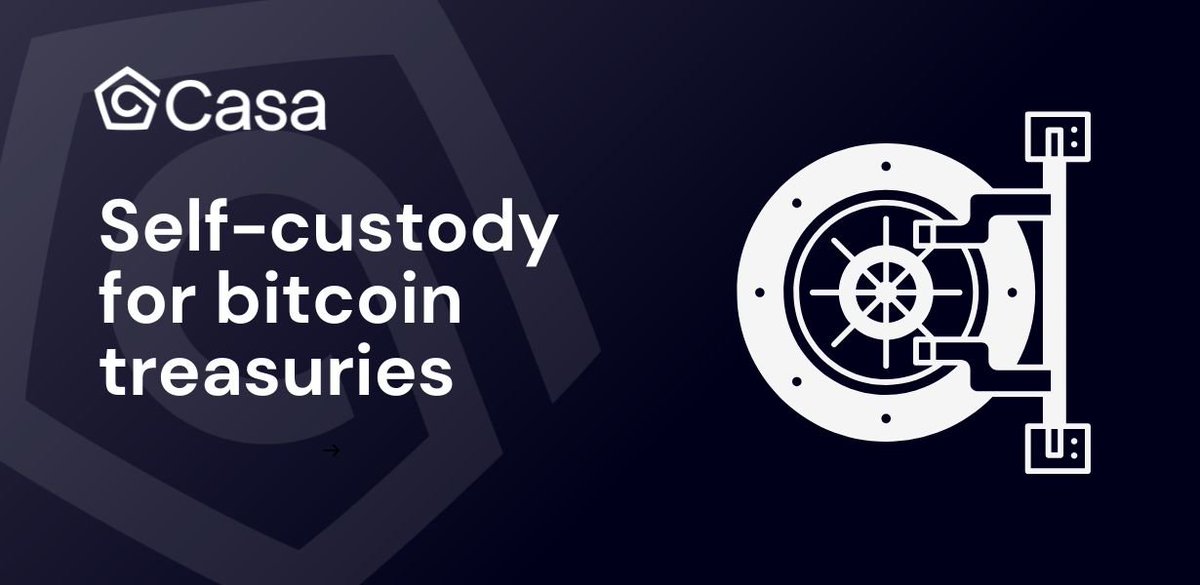 2025 will be the year of the Bitcoin Corporate Treasury - and while the public co's get attention, small businesses will lead the way.

Today we're announcing the Casa Business plan - the simplest &amp; safest way for small businesses to secure their bitcoin &amp; stablecoin treasury 🧵
