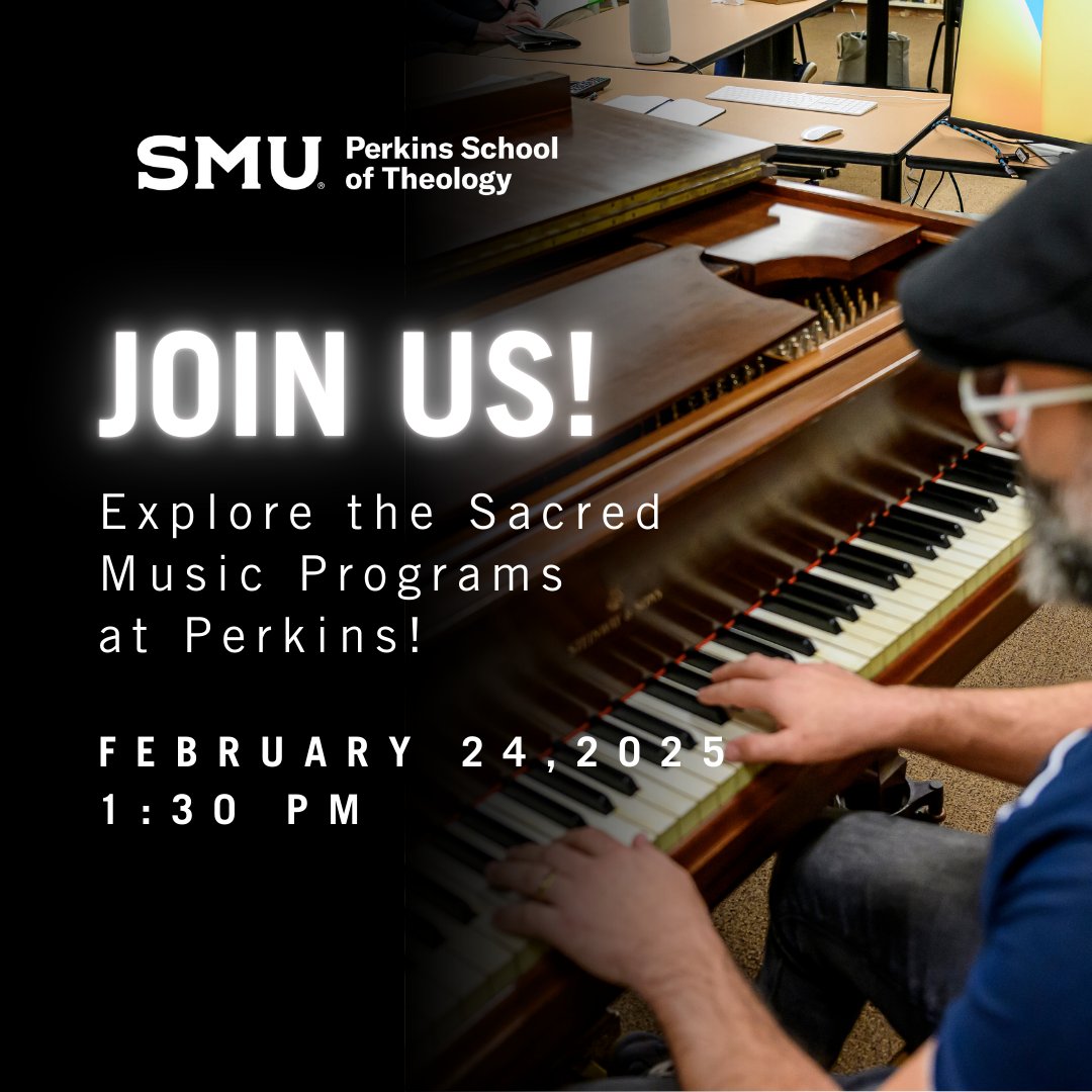 Experience the Sacred Music community at Perkins School of Theology! Join us February 24, 2025, 1:30 p.m. – 8:30 p.m. RSVP Here: bit.ly/4ae1fV1