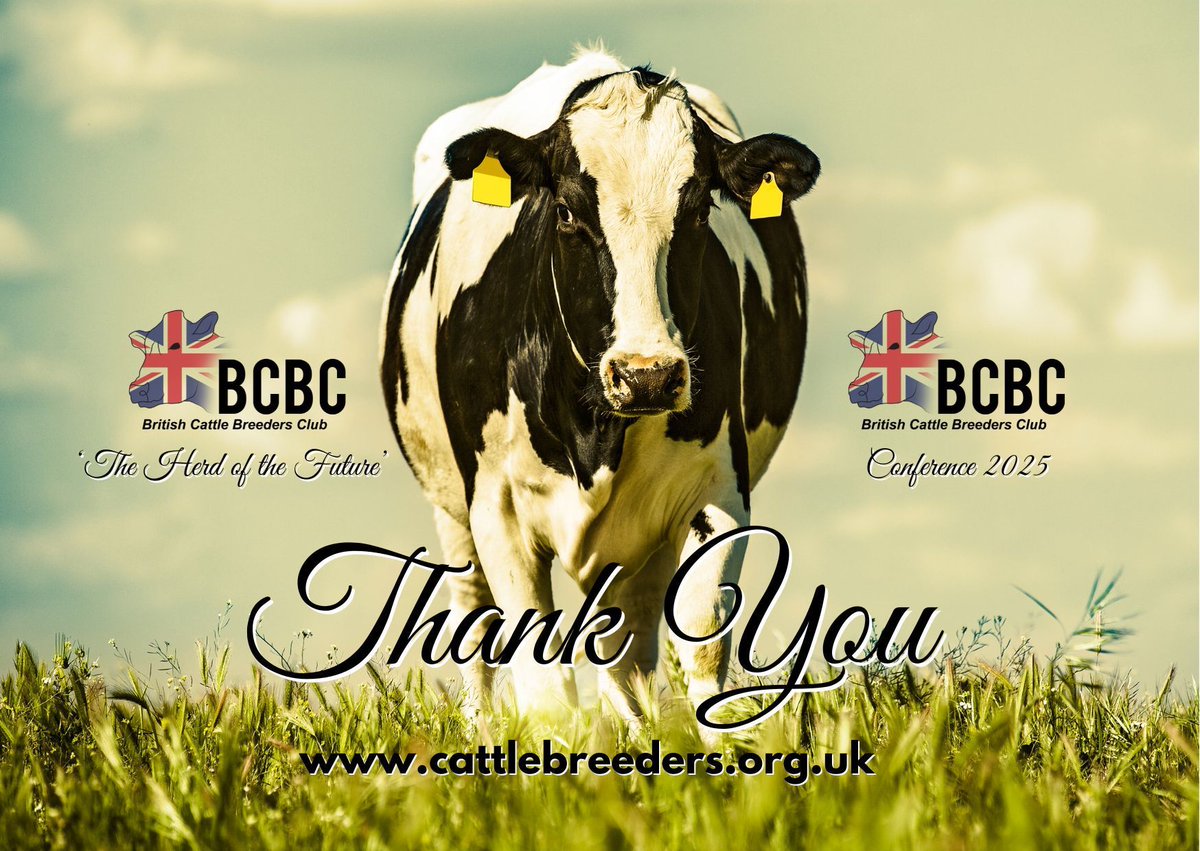 CattleBreeders's tweet photo. 🙏 #Thankyou for joining us over the last 3 days for an informative, inspiring conference prompting lots of discussion and debate... with grateful thanks to all of our speakers and sponsors. Date for your diary 📅 19-21 January 2026... we look forward to welcoming you to #BCBC26 https://t.co/jCzhIGu0n1