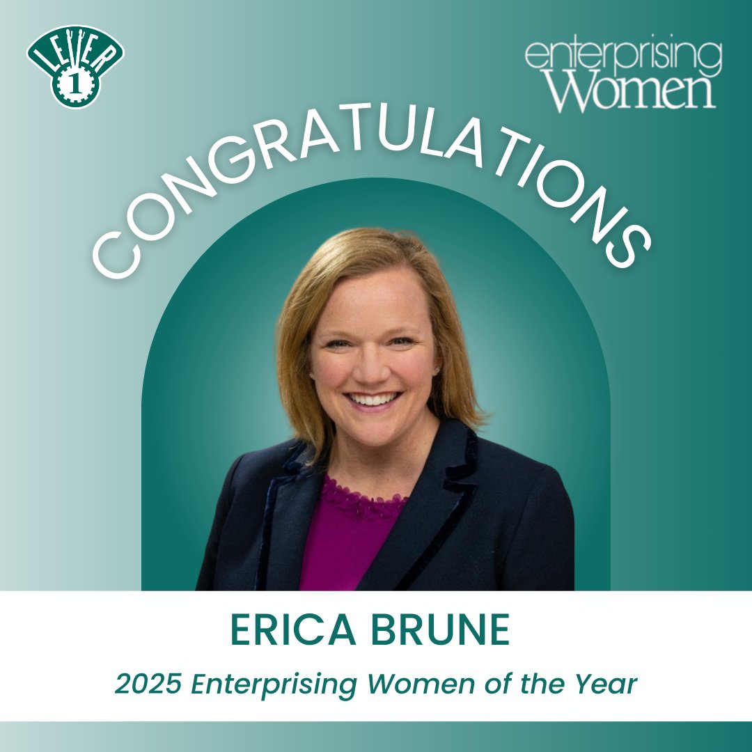 We're thrilled to announce that Lever1 CEO, Erica Brune, is a recipient of the 2025 Enterprising Women of the Year Award! 👏

Congratulations, Erica, and thank you for your leadership and dedication to Lever1! 

#Lever1 #KansasCity #EnterprisingWomen