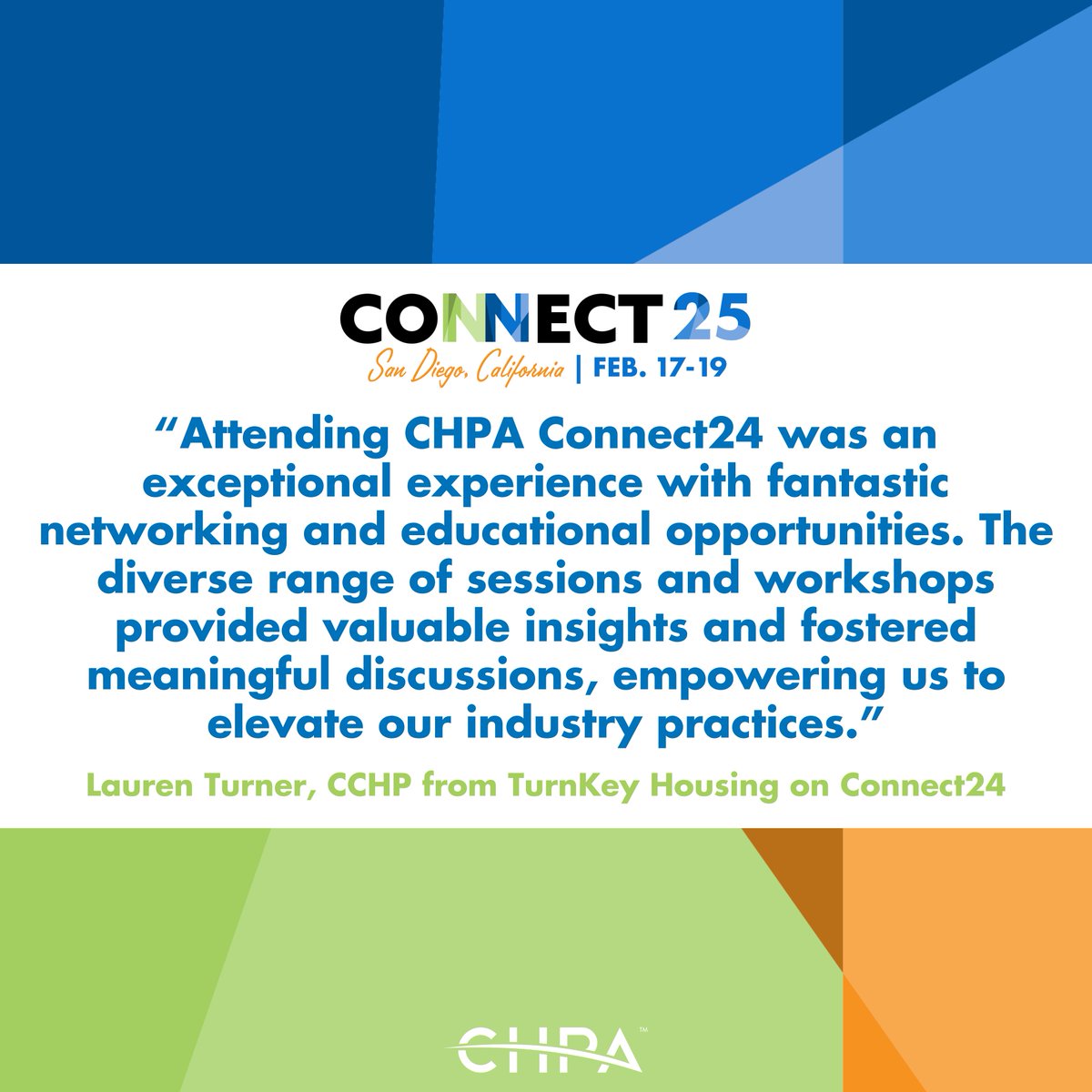 ✨ Don't miss your chance to Connect! Register for Connect25 where strategic partnerships and unforgettable experiences await.

Register for Connect25: chpaonline.org/connect25

#CHPAConnect25