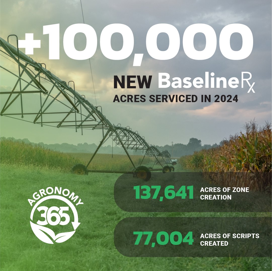 Agronomy365's tweet photo. 2024 was another big year! Join the growing community of farmers making impactful, data-driven decisions for their farming operations with Agronomy 365. ๐ฑ
Start making informed decisions, today.
#Agronomy365 #BaselineRx #AgTech #PrecisionAgriculture #FarmManagementSoftware https://t.co/OOekxI4Xu6