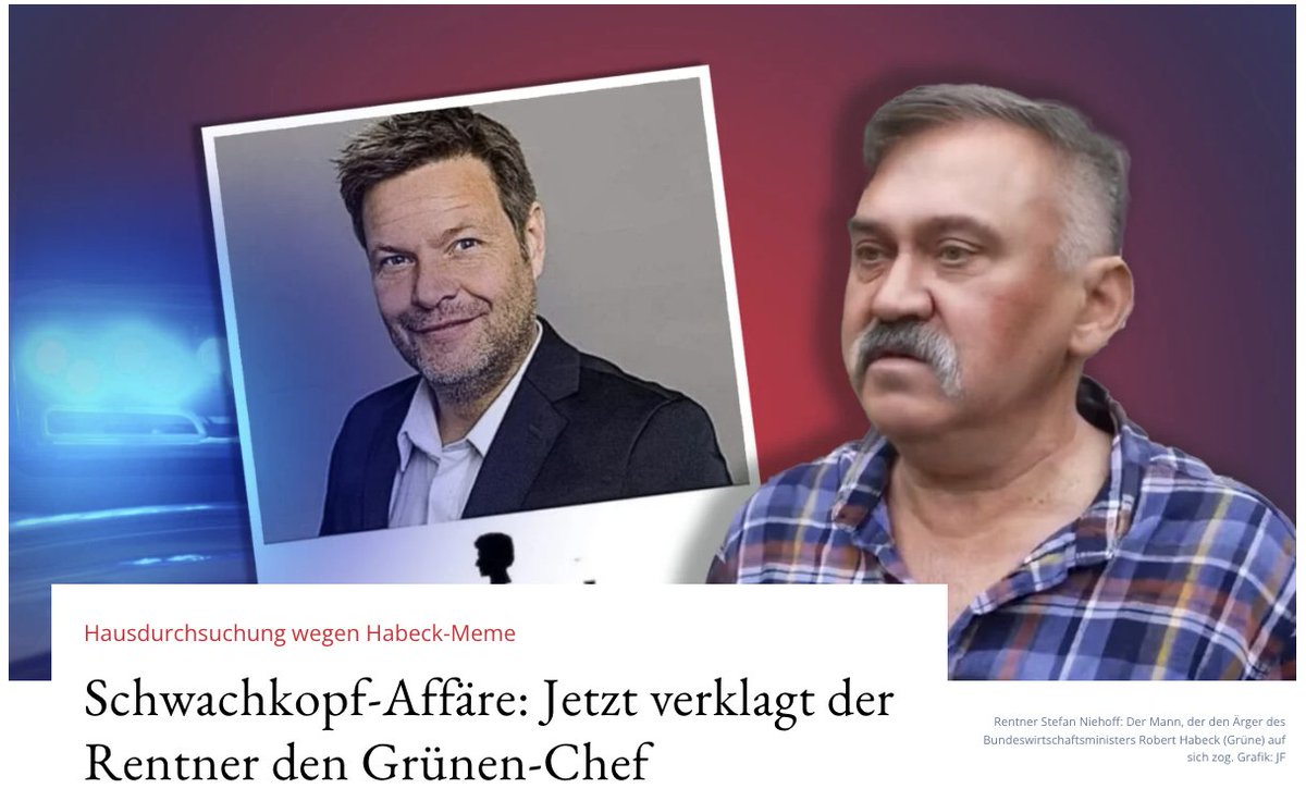 Go_ang12's tweet image. Stefan Niehoff verklagt Grünen-Chef Banaszak wegen rufschädigender Lügen. Richtig so! Erst Verfolgung durch Habeck und Hausdurchsuchung wegen „#Schwachkopf“-Meme, dann Verleumdung und Lügen vom Parteichef – die grünen Feinde der Meinungsfreiheit drehen völlig durch!