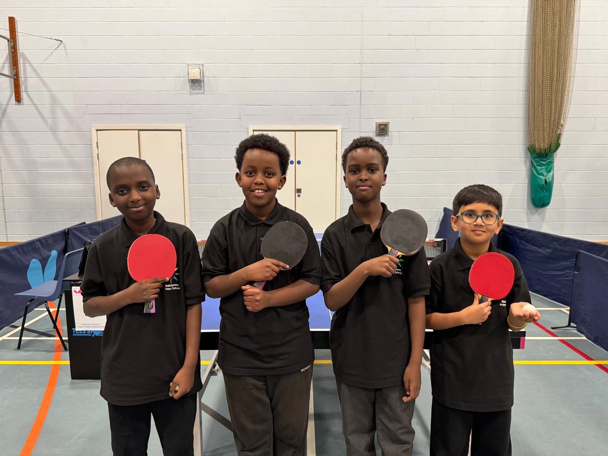 shakespeareLS9's tweet photo. Wow!! North East of England boys Table Tennis champions. The first Under 11 boys team from West Yorkshire to achieve this in 30 YEARS!!! We are soooo proud of you. Well done team! ⁦@PINGPONGFORU⁩ https://t.co/LdRvidcqCI