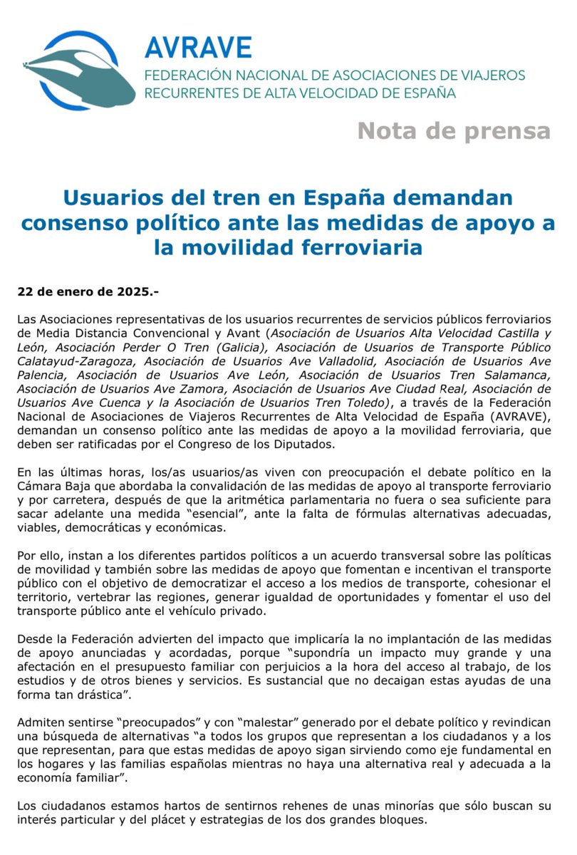 Nota de prensa