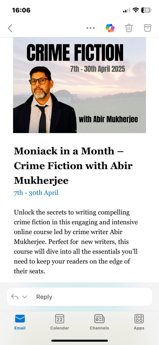 Claire Wilson (@byclairewilson) on Twitter photo If you’ve always wanted to write crime but don’t know where to start, I highly recommend this online course with <a href="/radiomukhers/">Abir Mukherjee</a> and <a href="/moniackmhor/">Moniack Mhor</a>
My only question is, what night do we play cards against humanity 🤭
#crimefiction #WritingCommunity #moniackinamonth #amwriting If you’ve always wanted to write crime but don’t know where to start, I highly recommend this online course with <a href="/radiomukhers/">Abir Mukherjee</a> and <a href="/moniackmhor/">Moniack Mhor</a>
My only question is, what night do we play cards against humanity 🤭
#crimefiction #WritingCommunity #moniackinamonth #amwriting
