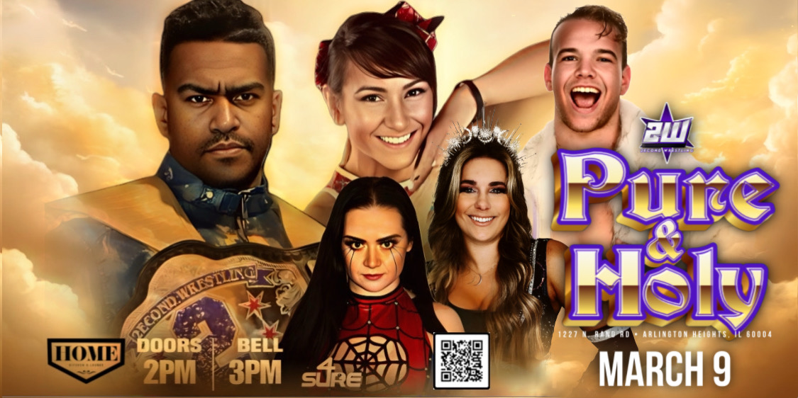 2econd Wrestling (@2econdwrestling) on Twitter photo 😇PURE & HOLY😇
Tickets are LIVE!
March 9th at HOME BAR
Already announced: <a href="/DavidAliWRSTLNG/">DAVID ALI 🤼♂️</a> <a href="/IamKylieRae/">KYLIE RAE</a> <a href="/jackcartwheel/">🤸</a> <a href="/KaiaMcK/">Kaia McKenna</a> <a href="/blairxyno/">Blair Onyx</a>
🎟️ eventbrite.com/e/2econd-wrest…🎟️ 😇PURE & HOLY😇
Tickets are LIVE!
March 9th at HOME BAR
Already announced: <a href="/DavidAliWRSTLNG/">DAVID ALI 🤼♂️</a> <a href="/IamKylieRae/">KYLIE RAE</a> <a href="/jackcartwheel/">🤸</a> <a href="/KaiaMcK/">Kaia McKenna</a> <a href="/blairxyno/">Blair Onyx</a>
🎟️ eventbrite.com/e/2econd-wrest…🎟️