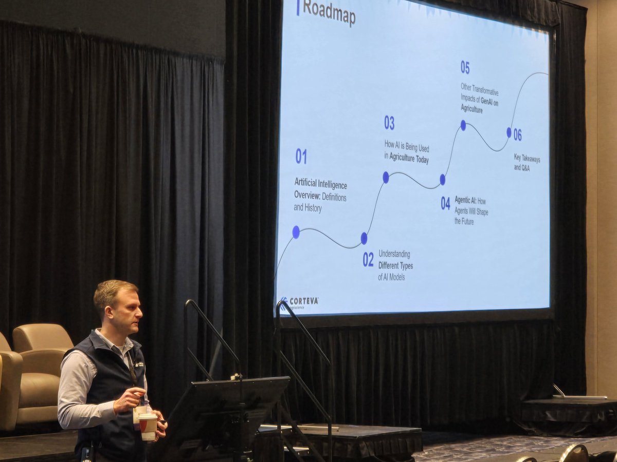 Illinois Fertilizer & Chemical Association - IFCA (@ilfertchem) on Twitter photo Brian Lutz with <a href="/corteva/">Corteva Agriscience</a> speaks on the subject of "Future of AI in Agriculture" at #IFCA Convention this morning.
<a href="/AgRetailers/">Agricultural Retailers Association</a> <a href="/CropLifeAmerica/">CropLife America</a> #AI <a href="/croplifemag/">CropLife Media Group</a> #thefutureofagriculurre Brian Lutz with <a href="/corteva/">Corteva Agriscience</a> speaks on the subject of "Future of AI in Agriculture" at #IFCA Convention this morning.
<a href="/AgRetailers/">Agricultural Retailers Association</a> <a href="/CropLifeAmerica/">CropLife America</a> #AI <a href="/croplifemag/">CropLife Media Group</a> #thefutureofagriculurre