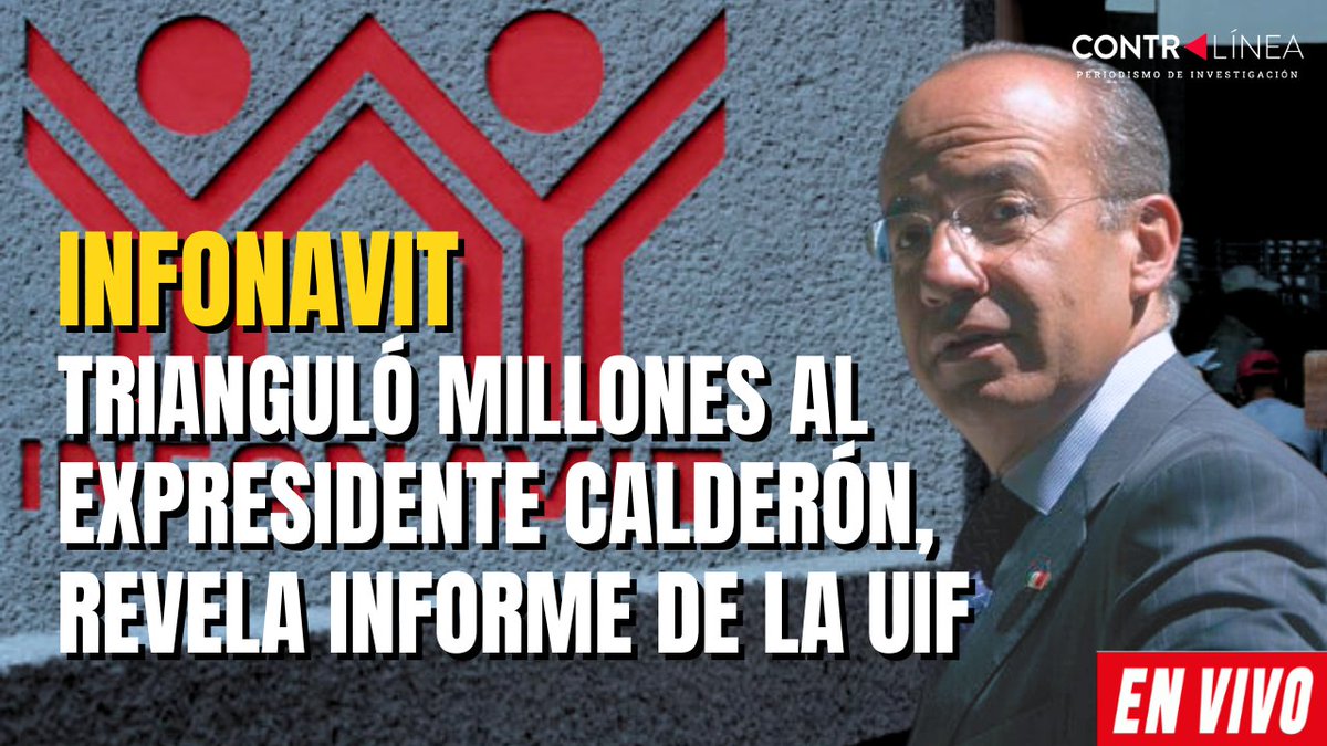 contralinea's tweet photo. CONTRALÍNEA EN VIVO | A través de #Telegram, #Facebook y #YouTube con Nancy Flores (@nancy_contra) y Aníbal García (@Anibal_garcia89)

-Nuestro tema principal es: @Infonavit trianguló millones al expresidente @FelipeCalderon, revela informe de la #UIF

-Además, hablaremos con la doctora Ornela de Gasperin Quintero, sobre los límites #planetarios y los puntos de inflexión

-Entrevistaremos a la magistrada Ana María Ibarra Olguín, sobre las próximas #EleccionesJudiciales

-También tendremos el reporte #DesdeEuropa con nuestro compañero y corresponsal @Hector_Badillo 

-Y presentaremos los detalles de la conferencia de la #presidenta @Claudiashein y la información más relevante de las últimas 24 horas

#ContralíneaTV #PeriodismodeInvestigación 👇🏻
https://t.co/5osFXKPP0F