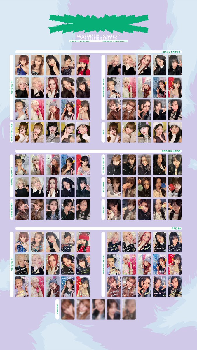 220125 - LE SSERAFIM - Crazy JP OT5 selfie benefit template