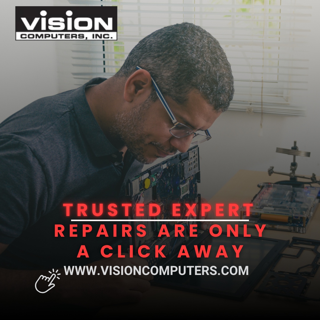 Vision_Comp_Inc's tweet image. Tech troubles?⚡️Our expert technicians diagnose &amp;amp; repair PC/laptop issues FAST! Cracked screens? Software glitches? Data recovery? We&apos;ve got you covered.  

With years of experience &amp;amp; thousands of satisfied customers, trust Vision Computers for reliable... visioncomputers.com