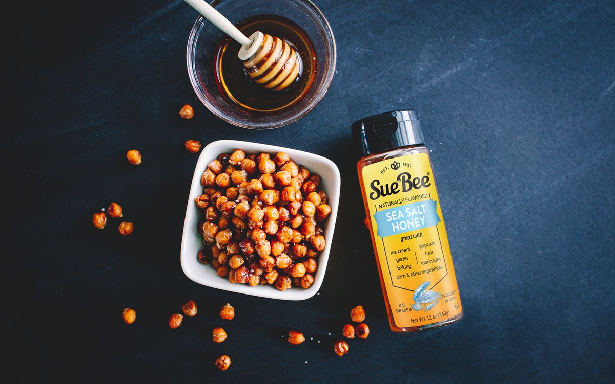 SueBeeUSA's tweet photo. Sweet meets savory with SUE BEE® Sea Salt Honey! The perfect #swalty combo for any dish, try it with: 

Air Fry Chickpeas for a crunchy snack. Sesame Chicken for a savory twist, and Stir Fry for an umami-packed delight! https://t.co/JvNvXHp1C3 https://t.co/qX3dP7MUCI