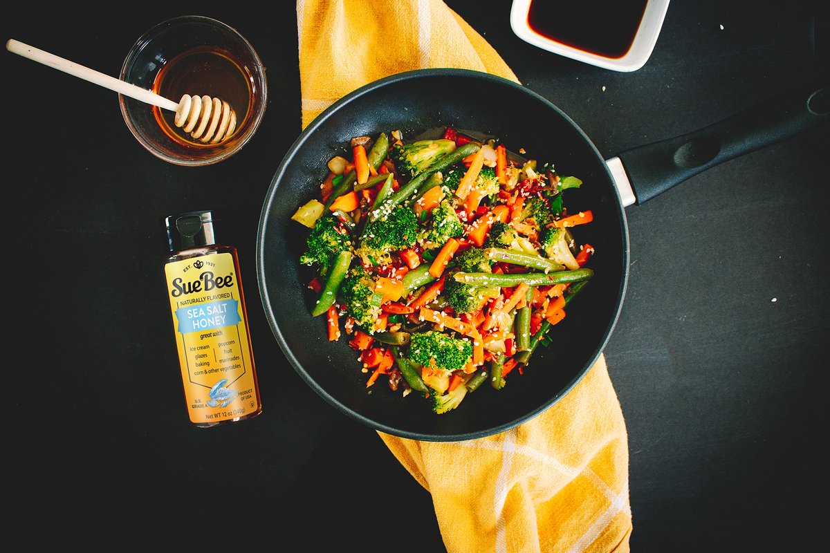 Sweet meets savory with SUE BEE® Sea Salt Honey! The perfect #swalty combo for any dish, try it with: 

Air Fry Chickpeas for a crunchy snack. Sesame Chicken for a savory twist, and Stir Fry for an umami-packed delight! bit.ly/3Z6Rh40