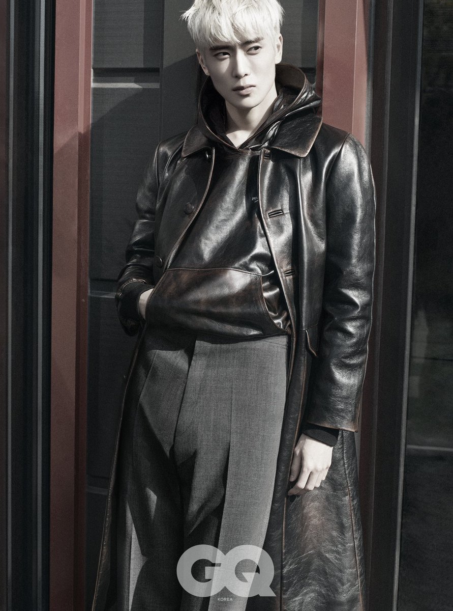 In a black and white frame, I was turned into a visual poem. The elegance that radiates from every angle, etching her name in fashion history. I, Jaehyun, a bright shining star in the sky of @ gqkorea.