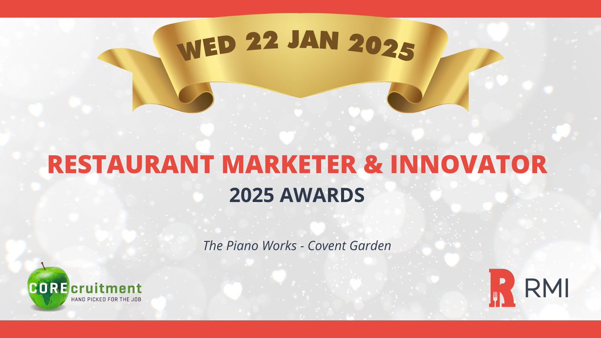 Tonight, the Restaurant Marketer &amp; Innovator Awards return for their seventh year. 

They will take place from 7.30pm at The Piano Works Covent Garden.

Good luck to all the shortlisted! 

bit.ly/4h5ZwDx