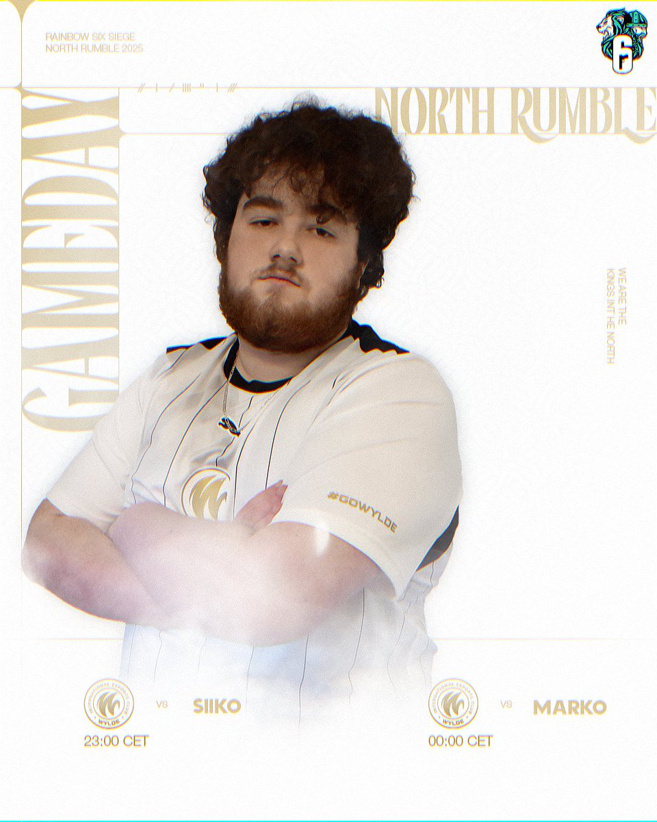 WYLDE⚡️ (@wylde_gg) on Twitter photo It's a doubleheader with a chance to lock in our place in the TOP 4 on the cards for the WYLDE R6 Academy tonight in the <a href="/R6esports/">Rainbow Six Esports</a> North Rumble!
23:00 CET 🆚 Siikopatas
00:00 CET 🆚 Marko
#GOWYLDE ⚡️ It's a doubleheader with a chance to lock in our place in the TOP 4 on the cards for the WYLDE R6 Academy tonight in the <a href="/R6esports/">Rainbow Six Esports</a> North Rumble!
23:00 CET 🆚 Siikopatas
00:00 CET 🆚 Marko
#GOWYLDE ⚡️