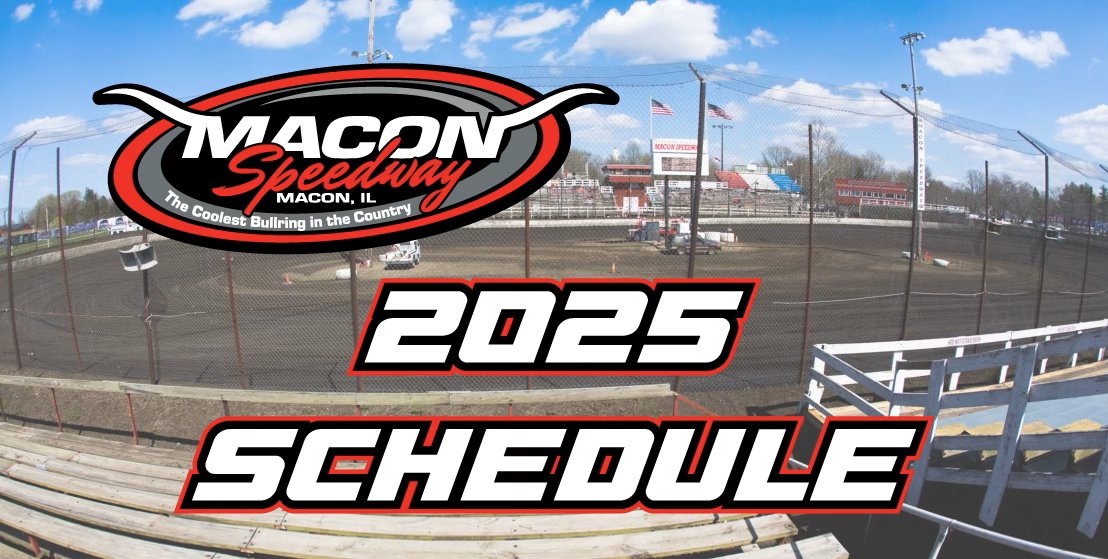 The 2025 Macon Speedway schedule is here! With an expanded schedule of Saturday night action and the return of iconic events, Macon Speedway is set for an action-packed year. Full schedule and info at: maconracing.com/press/2025/art…