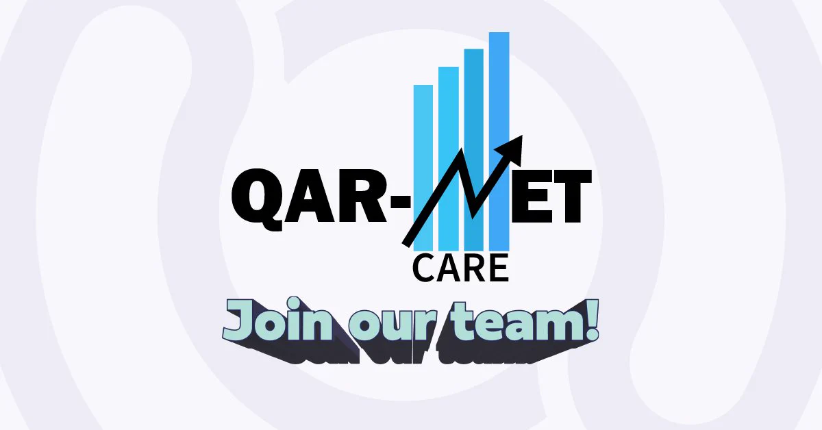 QAR-Net Care logo and text: Join our team!