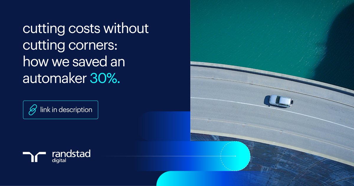 We helped a next-gen #automotive manufacturer

❇️ lower costs by 30%
❇️ scale services by 10X
❇️ have a successful #connectedcar experiences

while improving quality &amp; speed to market. Here's how: eu1.hubs.ly/H0g2QTp0

#RandstadDigital #SDV #CaseStudy