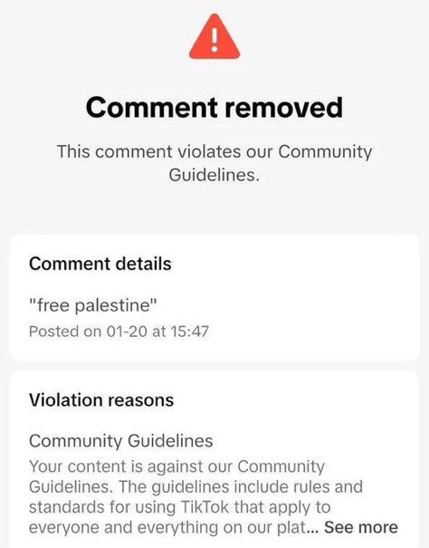 DramaAlert's tweet image. TikTok censors ‘Free Palestine’ as hate speech.