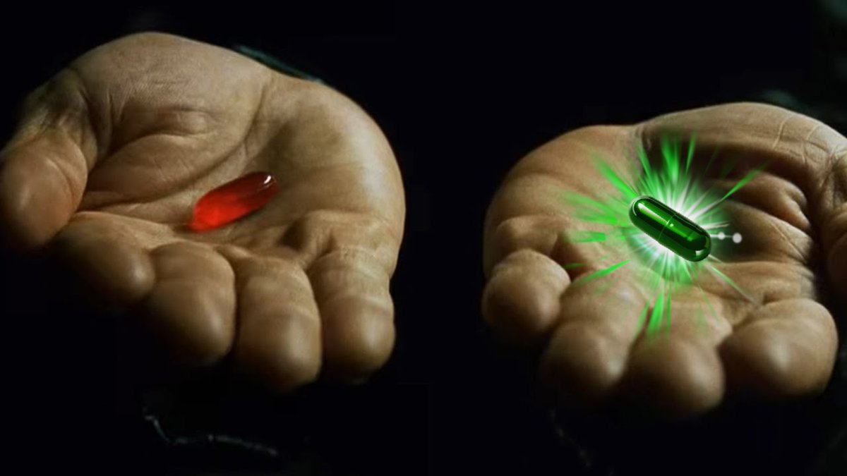 Take the green pill, and you'll become part of the 1%