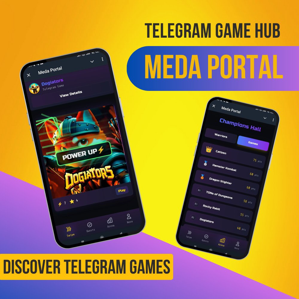 🎮 Exciting News! Meda Portal is now LIVE!🚀
Discover the ultimate Telegram Game Hub that brings all your favorite games into one sleek interface. Browse, play, and level up your gaming experience right from Telegram.
Join us: @medaportalbot 
#TelegramGaming #GameHub