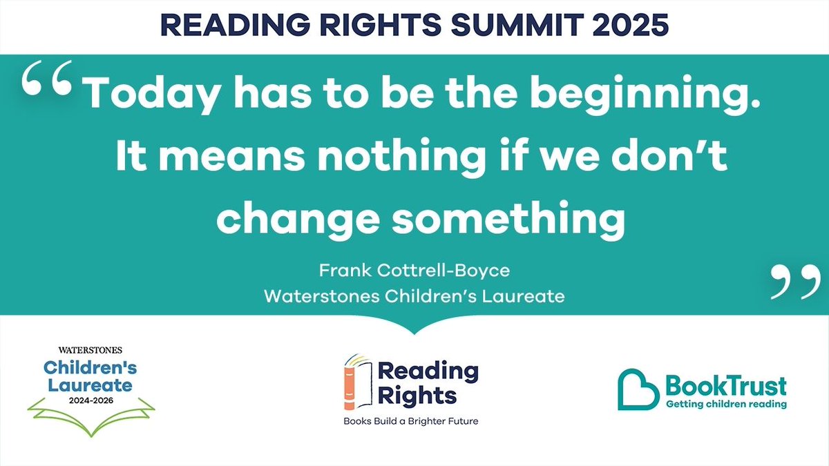 BookTrust (@booktrust) on Twitter photo Such important words from Waterstones #ChildrensLaureate <a href="/frankcottrell_b/">Frank Cottrell-Boyce</a> as the #ReadingRights summit draws to a close for today! Such important words from Waterstones #ChildrensLaureate <a href="/frankcottrell_b/">Frank Cottrell-Boyce</a> as the #ReadingRights summit draws to a close for today!