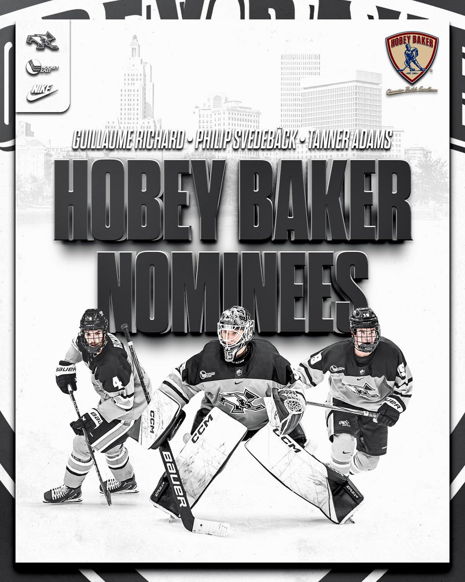 FriarsHockey's tweet photo. Philip Svedebäck, Guillaume Richard and Tanner Adams named as nominees for the 2025 Hobey Baker Award!

📰 https://t.co/64VjWmUx2K
🗳️ https://t.co/yEOcIzAdIn

#GoFriars https://t.co/fbXMeqc51r