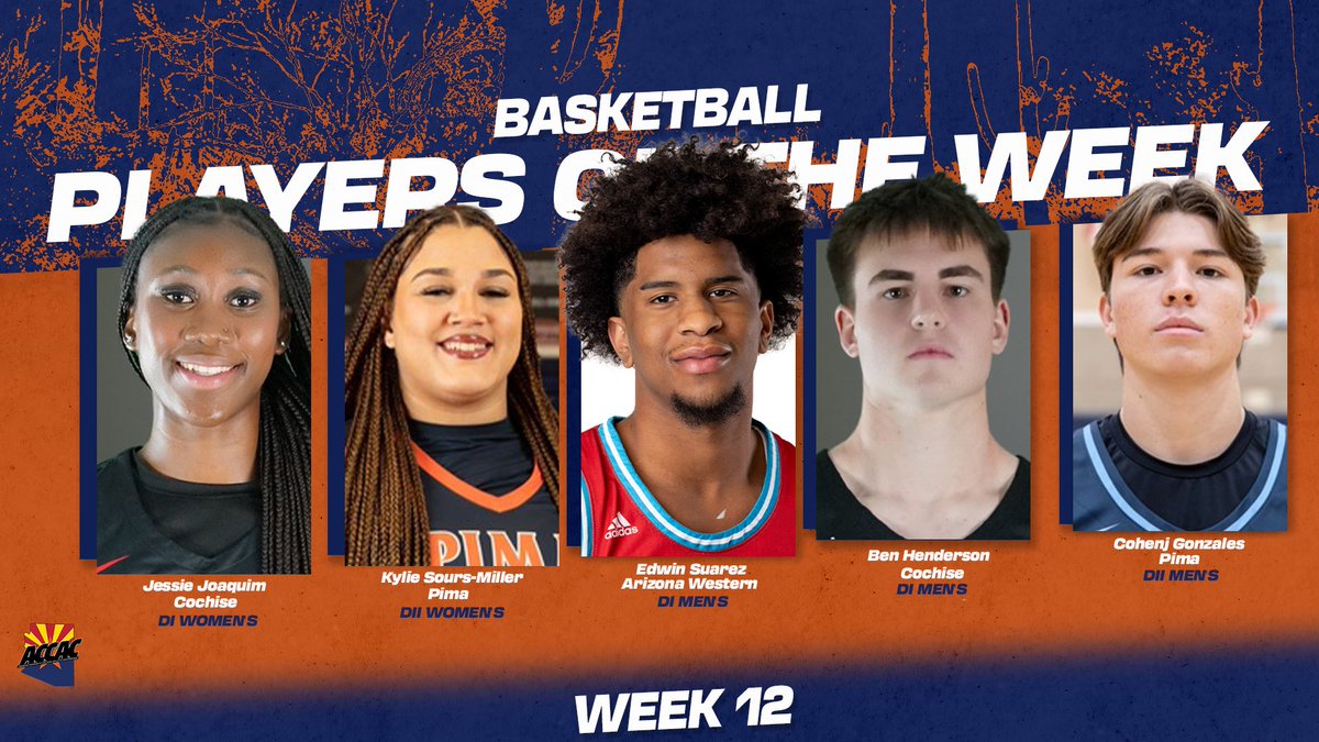 ACCAC Basketball Players of the Week - Week 12

➡️Joaquin with 23 and 20
➡️Sours-Miller wins 4th award
➡️Suarez with 35 pts and 19 boards
➡️Henderson game-winning three
➡️Gonzlaes pours in 37 points