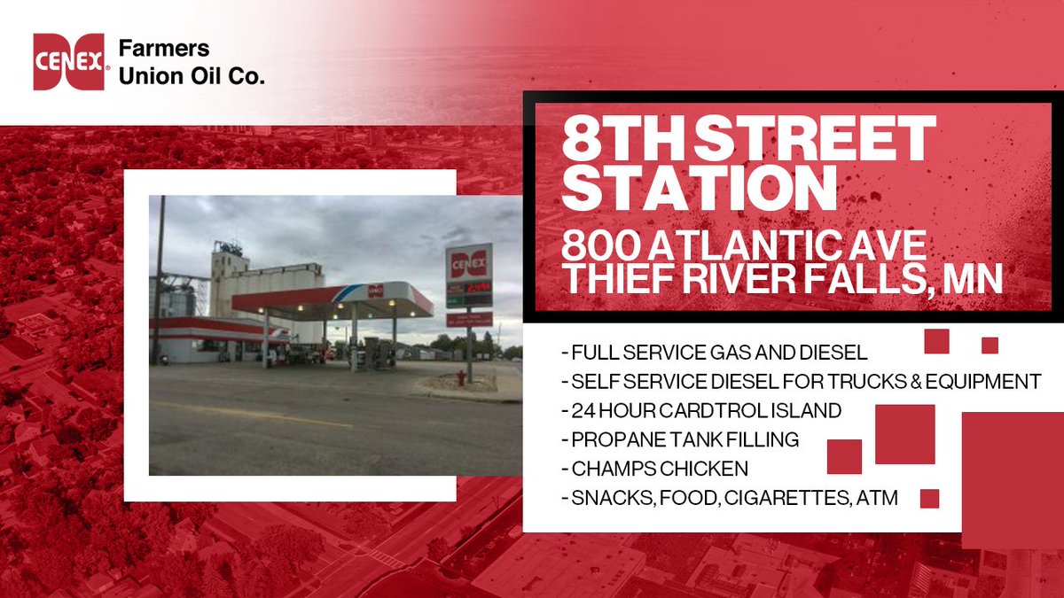 FarmUnionOilTRF's tweet photo. Stop by our 8th Street Station to fill up on gas and snacks! 

Visit our website for more information: 
https://t.co/XWln9bBVVx https://t.co/bfFkTsPGYi