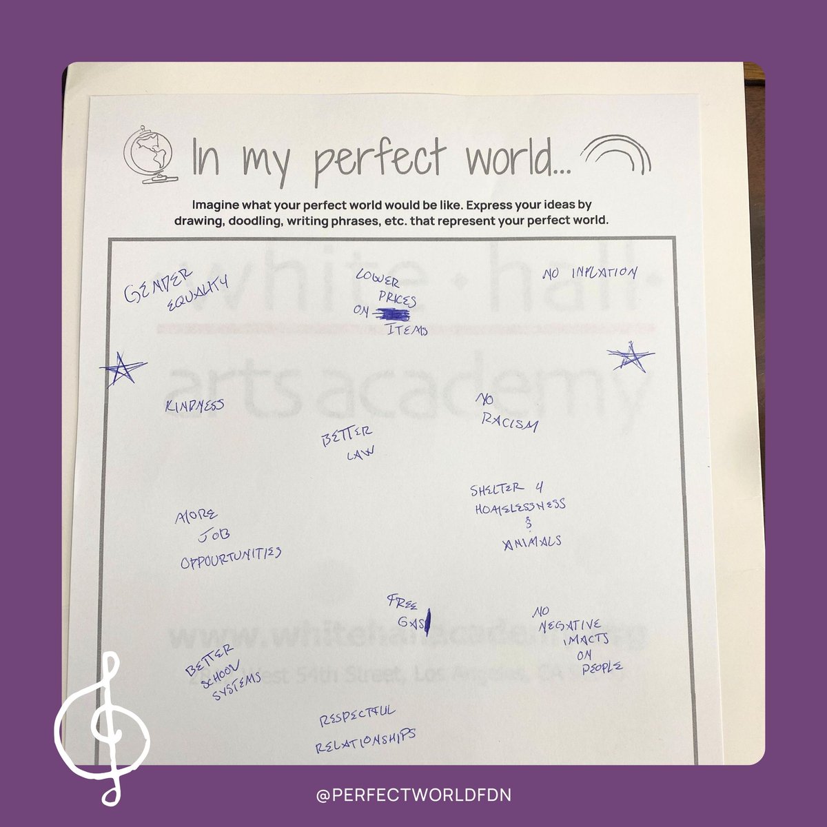 PerfectWorldFdn's tweet image. What does a perfect world look like through a child's eyes? From kindness to giving, our youth share their dreams for a brighter future. 💭

Be inspired by their creativity! Sign up for our Good News Digest for more uplifting stories: iapw.org/subscribe-to-o…