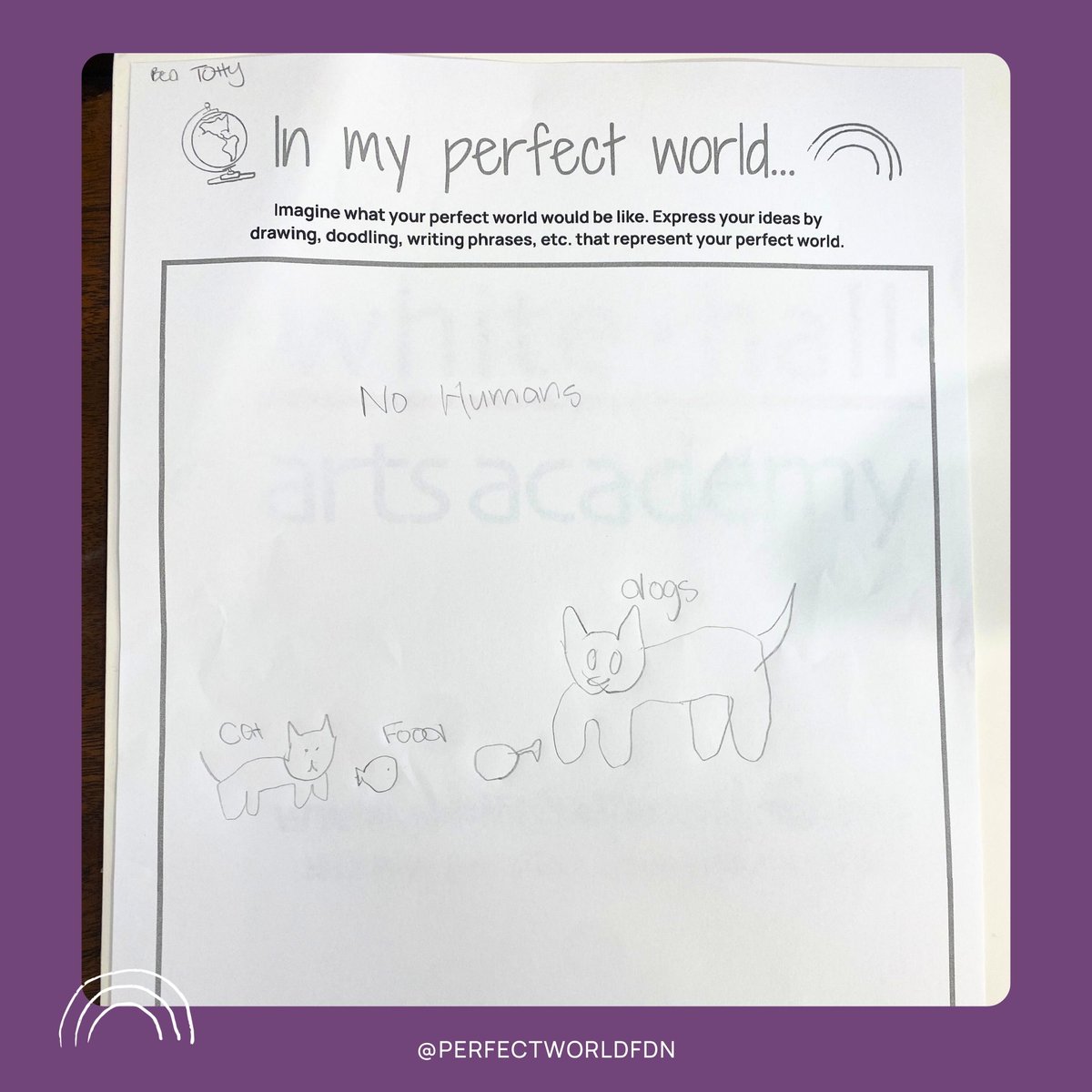 PerfectWorldFdn's tweet image. What does a perfect world look like through a child's eyes? From kindness to giving, our youth share their dreams for a brighter future. 💭

Be inspired by their creativity! Sign up for our Good News Digest for more uplifting stories: iapw.org/subscribe-to-o…