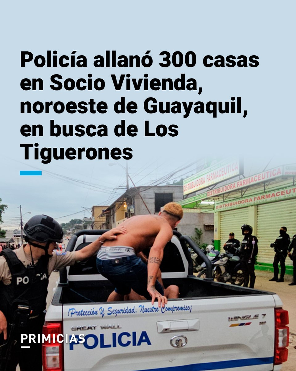 El operativo Apolo 2 en Socio Vivienda, en el noroeste de Guayaquil, dejó 10 aprehendidos y la recuperación de motocicletas robadas. prim.ec/kl7Q50UL977