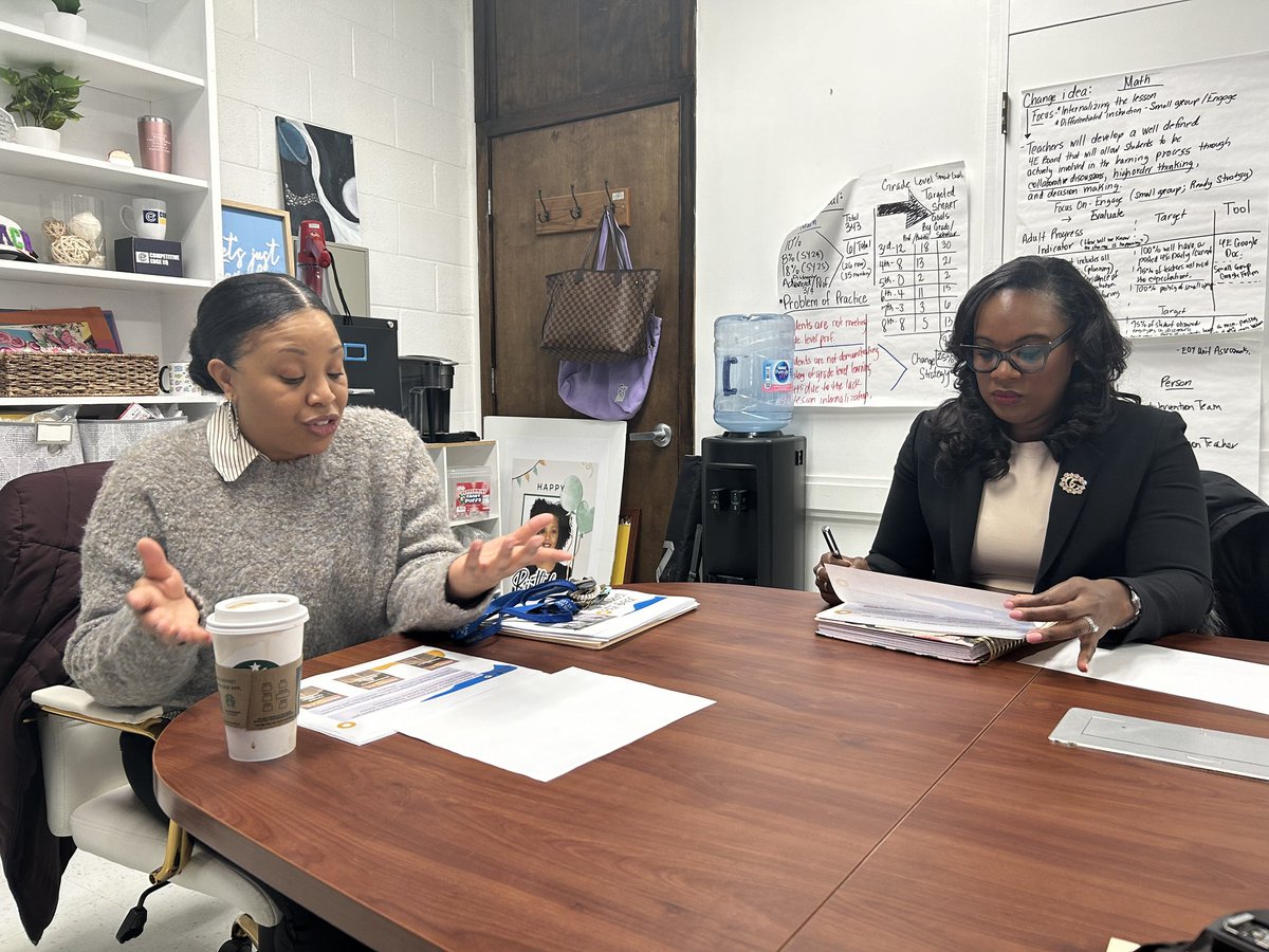 Continuing the New Year right on our campus, as we received a warm visit from our new District Board Rep for District-5, Mrs. Roving Brown, M.A. Mrs. Brown met with our Principal, Leadership team and Imagine Regional Leadership team. #weareimagine #sharedvalues