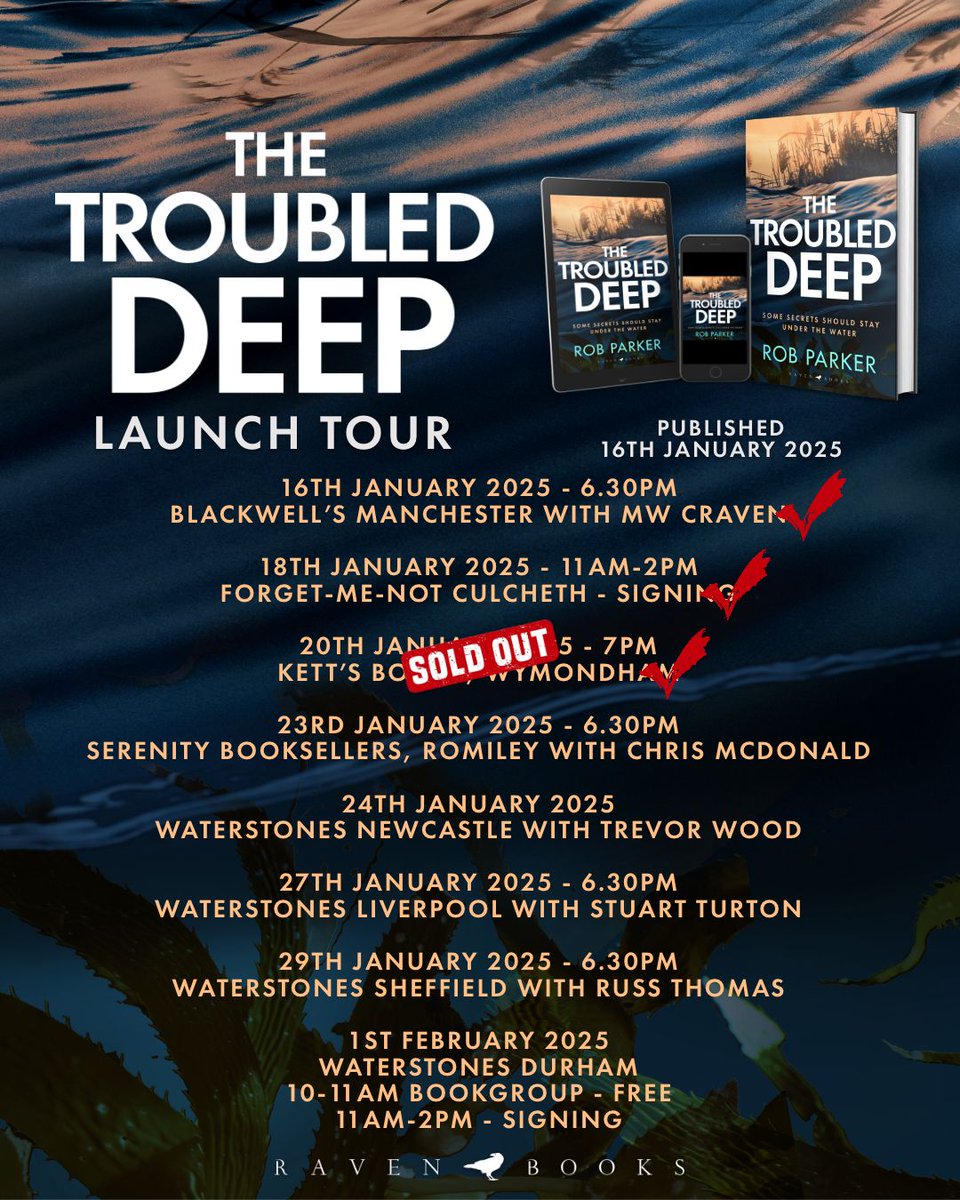 Rob Parker (@robparkerauthor) on Twitter photo #TheTroubledDeep🤿 tour is well underway, with the Norfolk leg complete!
And we've added a new date! A FREE event on 1st Feb at wonderful <a href="/wstonesdurham/">Waterstones Durham</a>!
Next up is a quick 1-2 of <a href="/SerenityRomiley/">Serenity Booksellers</a> and <a href="/waterstonesncl/">Waterstones Newcastle</a> - some tix still available here!
🎟️ buff.ly/429mOEi #TheTroubledDeep🤿 tour is well underway, with the Norfolk leg complete!
And we've added a new date! A FREE event on 1st Feb at wonderful <a href="/wstonesdurham/">Waterstones Durham</a>!
Next up is a quick 1-2 of <a href="/SerenityRomiley/">Serenity Booksellers</a> and <a href="/waterstonesncl/">Waterstones Newcastle</a> - some tix still available here!
🎟️ buff.ly/429mOEi