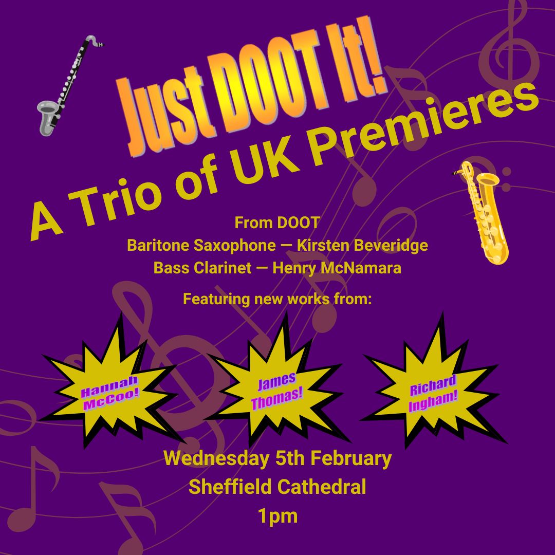 SheffClariEns's tweet photo. Two of our members, Kirsten Beveridge and Henry McNamara, will be performing a concert of UK premieres at Sheffield Cathedral in two weeks' time 🎶 

It's free entry, and all of the new works have links to Yorkshire — come along to see some exciting new music!

#localcomposers https://t.co/xCrd9vVYVg