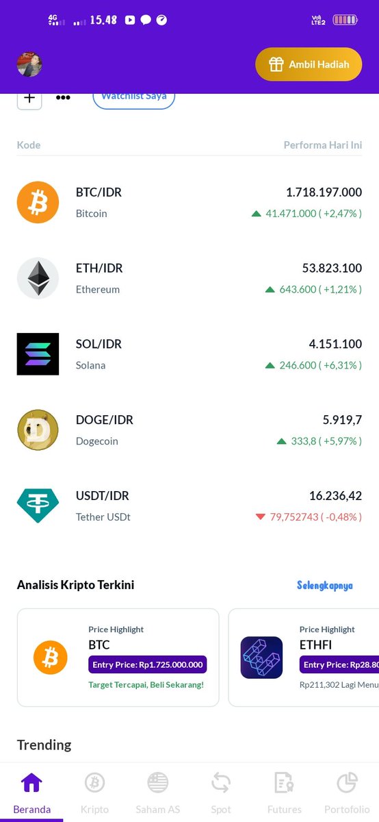 96Aal's tweet photo. Psstt..ada hadiah *Bitcoin hingga Rp6 juta* yang bisa kamu menangin! Yuk, install Ajaib Kripto dengan Kode Ajaib a080661 dmulai perjalanan investasi kriptomu untuk terus dapat hadiah. Klik di sini: https://t.co/t5t5Y2KKFC

#kripto #semuaorang #zelena https://t.co/QMGbbGTjXC