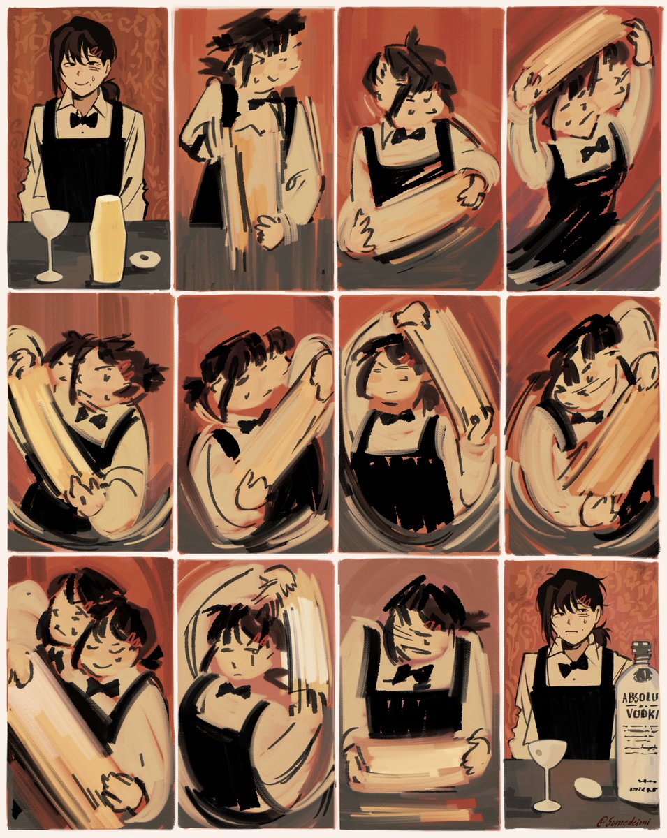 somedeimi's tweet image. Kobeni making the perfect martini #chainsawman